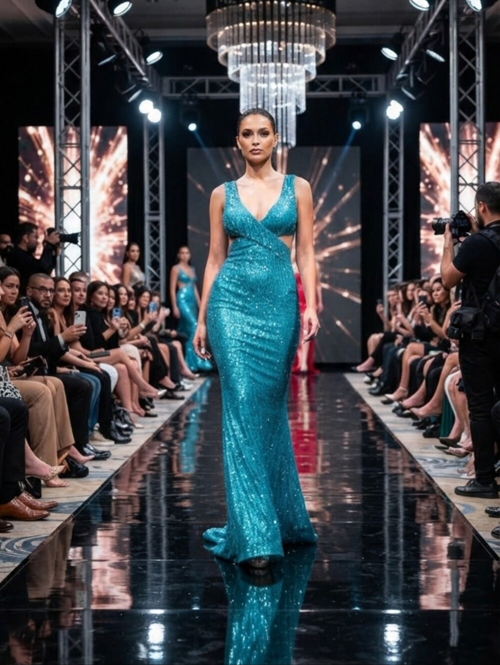 PREMIUM BRAND AND QUALITY MINT BLUE PARTY MAXI DRESS